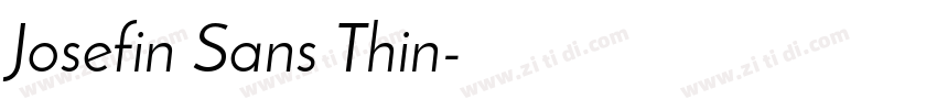 Josefin Sans Thin字体转换